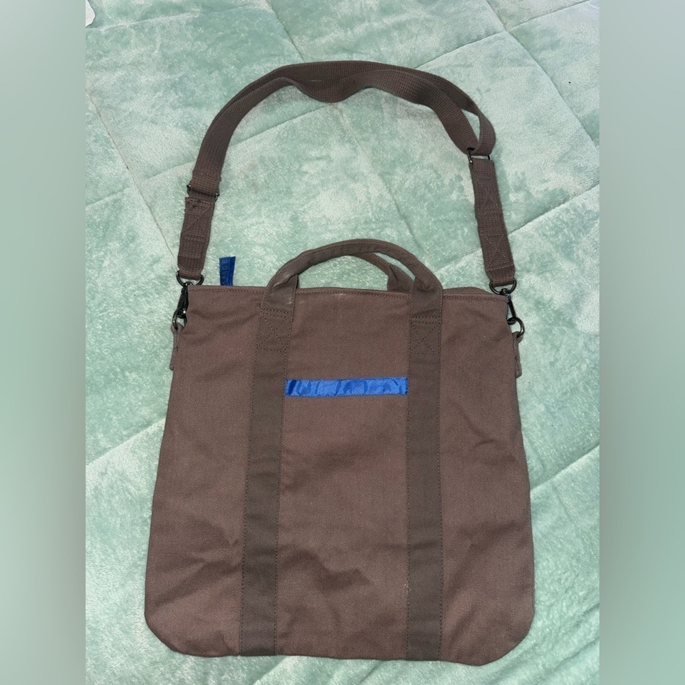 Armani Exchange Brown Messenger Bag with Blue Detail